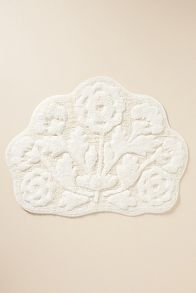 Slide View: 1: Eudora Floral Cotton Bath Mat