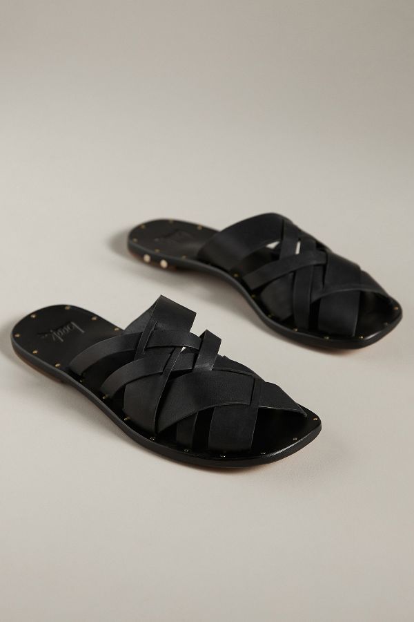 Slide View: 2: beek Bittern Leather Slide Sandals