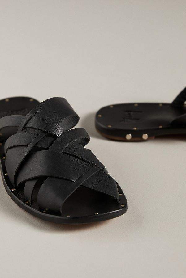 Slide View: 3: beek Bittern Leather Slide Sandals