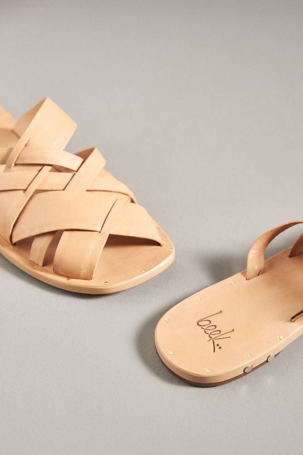 Slide View: 3: beek Bittern Leather Slide Sandals