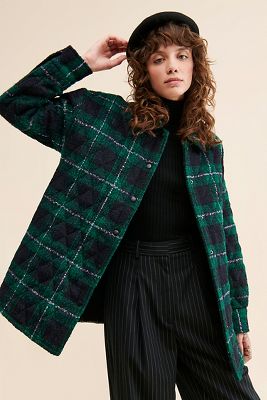 Steve Madden Belle Plaid Shirt Jacket