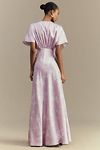 Thumbnail View 2: BHLDN Leila Deep-V Flutter-Sleeve Satin A-Line Gown