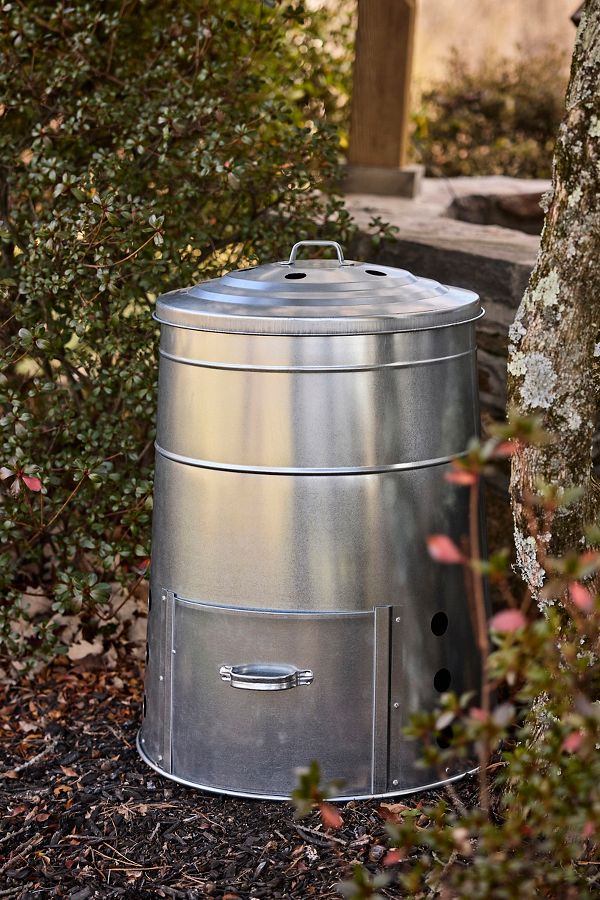 Slide View: 1: Galvanized Steel Garden Composter