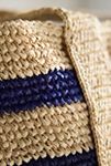 Thumbnail View 3: Striped Raffia Travel Tote, Navy