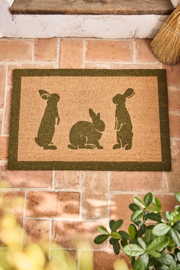 Slide View: 1: Spring Hares Doormat