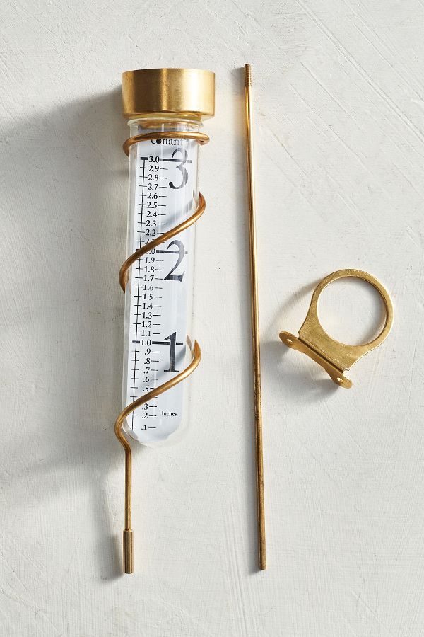 Slide View: 5: Brass Rain Gauge