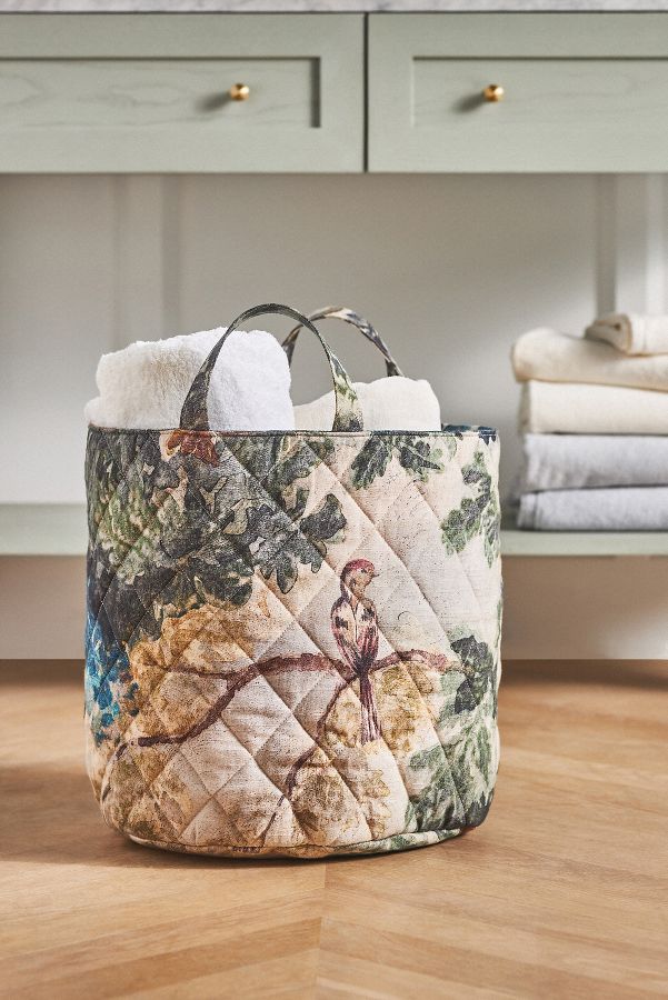 Slide View: 1: Judarn Printed Fabric Basket