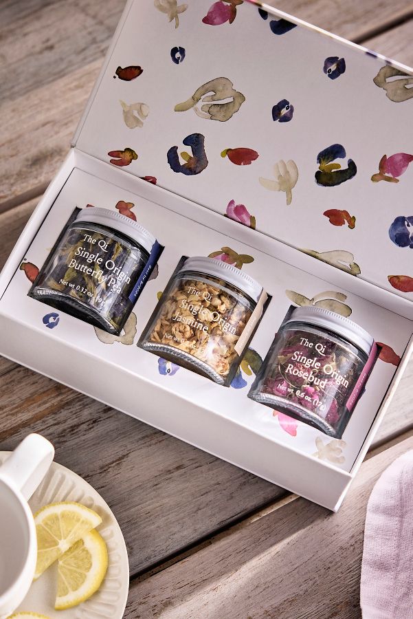 Slide View: 1: The Qi Petite Flower Trio Tea Set