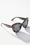 Thumbnail View 2: Floral-Trimmed Cat-Eye Sunglasses