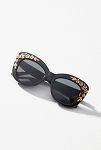 Thumbnail View 1: Floral-Trimmed Cat-Eye Sunglasses