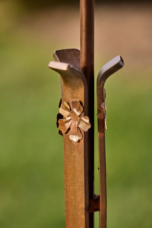 Slide View: 5: Iron Lantern Hook Stand