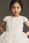 Thumbnail View 3: Princess Daliana Floral Appliqué Flower Girl Dress