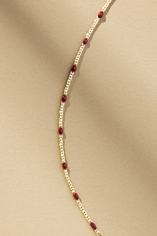 Slide View: 2: Gold-Plated Delicate Bead Necklace