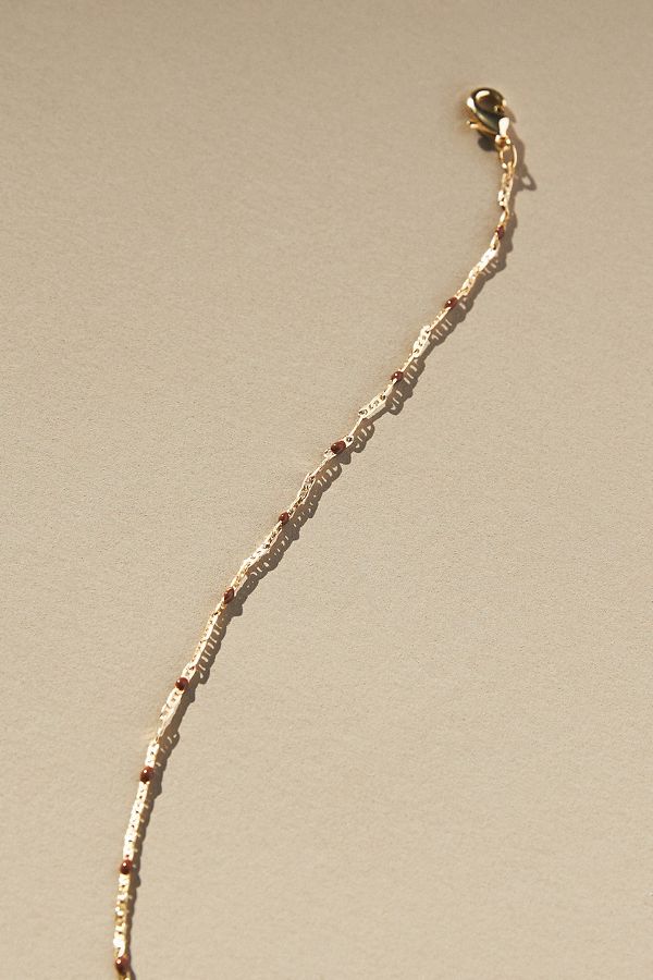 Slide View: 2: Gold-Plated Delicate Bead Necklace