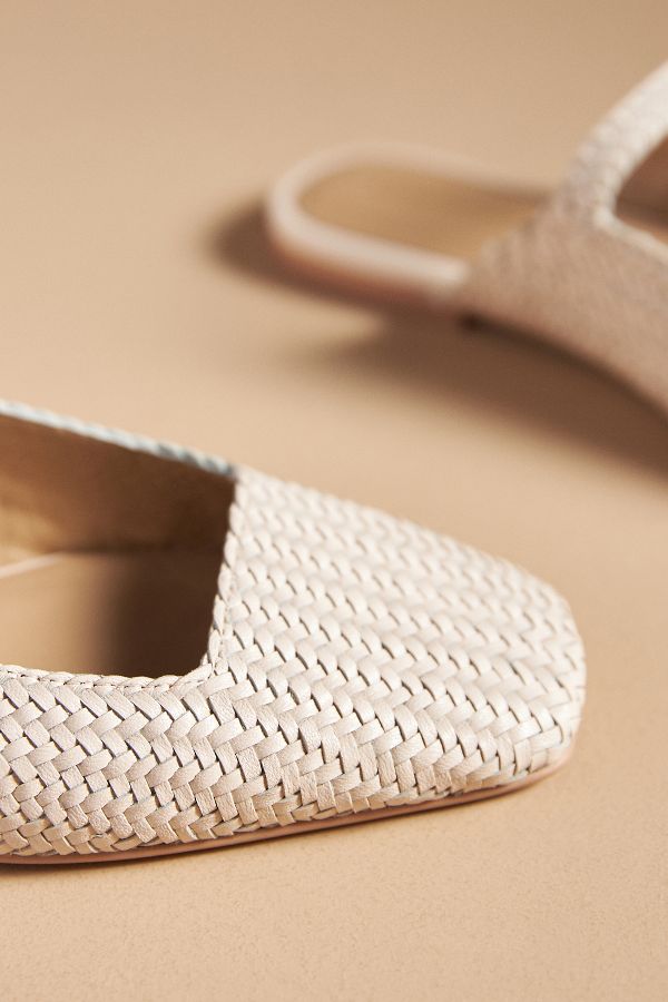 Slide View: 3: By Anthropologie Woven Mary Jane Slides