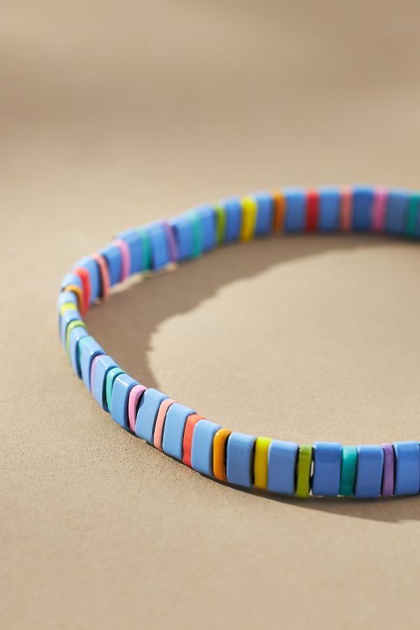 Slide View: 2: Buntes Perlen Chicklet Armband