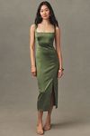 Thumbnail View 1: BHLDN Elliana Sleeveless Corset Satin Midi Dress