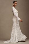 Thumbnail View 4: Wtoo by Watters Sienna Long-Sleeve High-Neck Wedding Gown