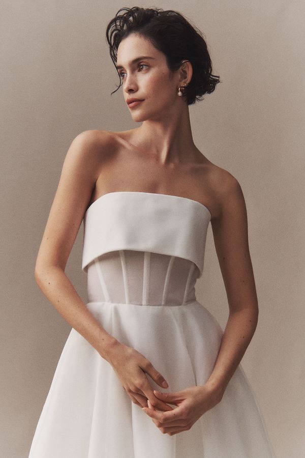 Slide View: 2: Wtoo by Watters Lilibet Strapless Wedding Gown