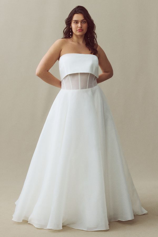 Slide View: 6: Wtoo by Watters Lilibet Strapless Wedding Gown