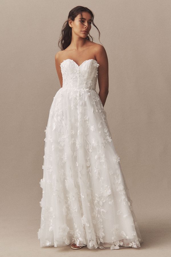 Slide View: 5: Wtoo by Watters Ivy Strapless Sweetheart Wedding Gown