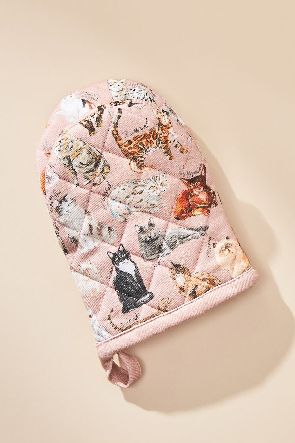 Slide View: 1: Cat Breeds A-Z Mini Oven Mitt