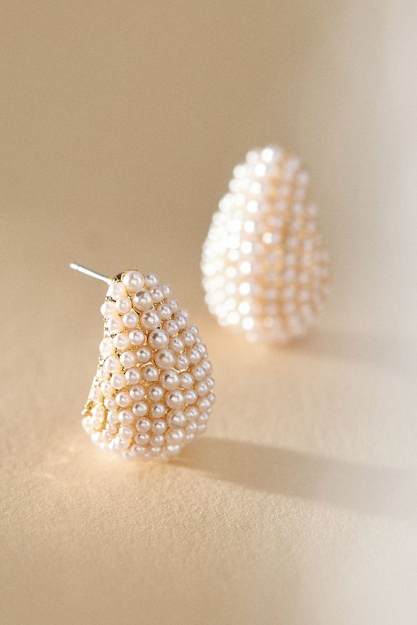 Slide View: 2: The Petra Drop Earrings: Pearl Edition