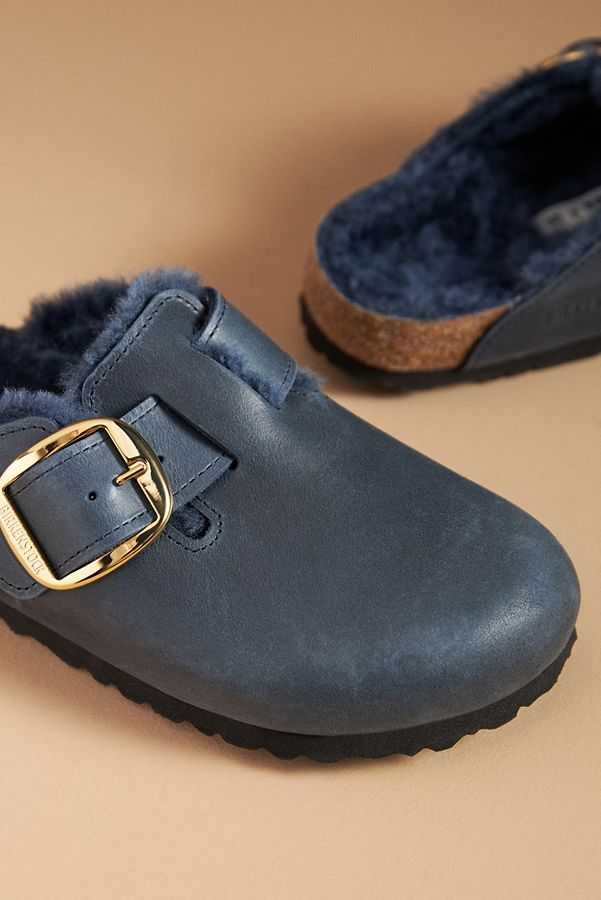 Slide View: 3: Birkenstock Boston Big Buckle Shearling Clogs