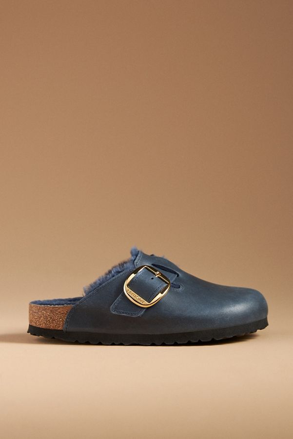 Slide View: 1: Birkenstock Boston Big Buckle Shearling Clogs