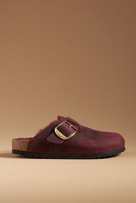 Birkenstock Boston Big Buckle Shearling Clogs