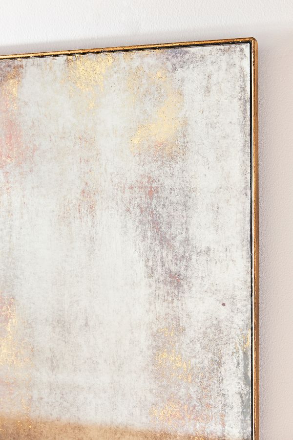 Slide View: 2: Gold Leaf Coral Distressed Mirror