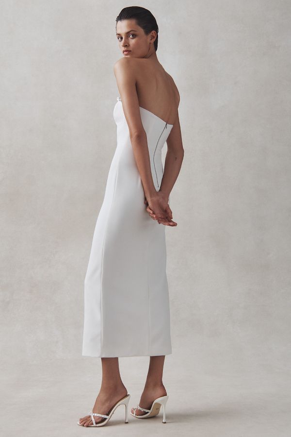 Slide View: 3: Bardot Eleni Diamante Strapless Midi Dress