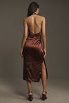 Thumbnail View 2: BHLDN Holly Halter Stretch Satin Midi Dress