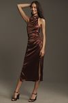 Thumbnail View 4: BHLDN Holly Halter Stretch Satin Midi Dress