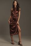 Thumbnail View 1: BHLDN Holly Halter Stretch Satin Midi Dress