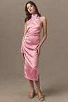 Thumbnail View 1: BHLDN Holly Halter Stretch Satin Midi Dress