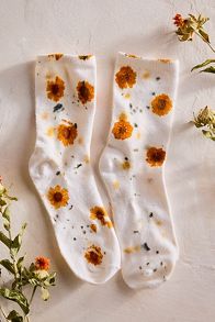 Slide View: 1: Flower Power Cotton Socks