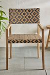 Thumbnail View 3: Havana Wicker + Teak Dining Chair, Black + Natural Diamond