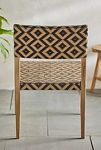 Thumbnail View 4: Havana Wicker + Teak Dining Chair, Black + Natural Diamond