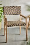 Thumbnail View 1: Havana Wicker + Teak Dining Chair, Black + Natural Diamond