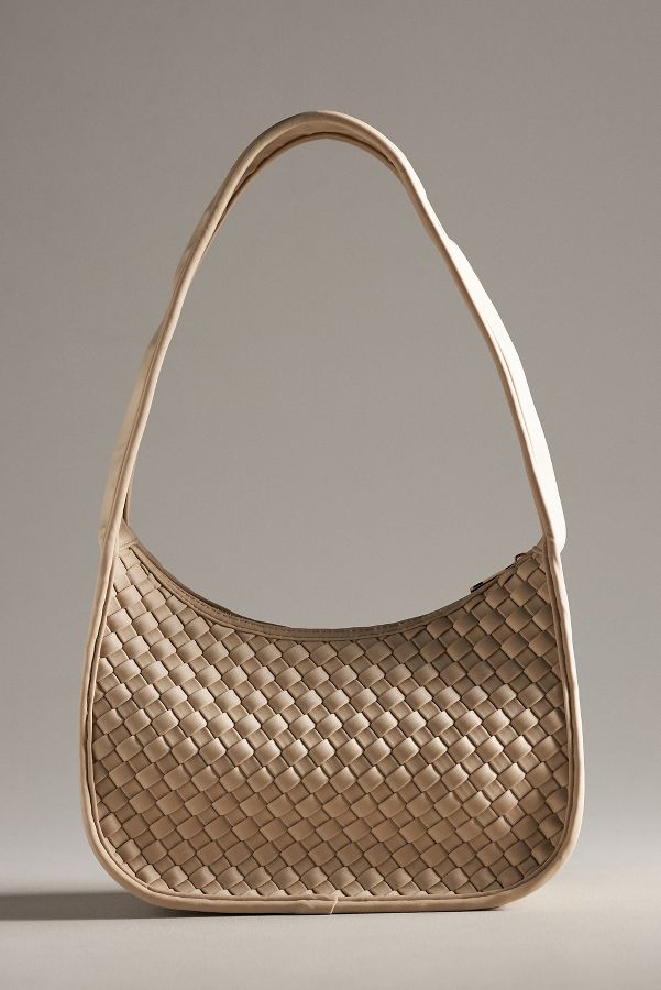 Slide View: 2: Woven Neoprene Shoulder Bag