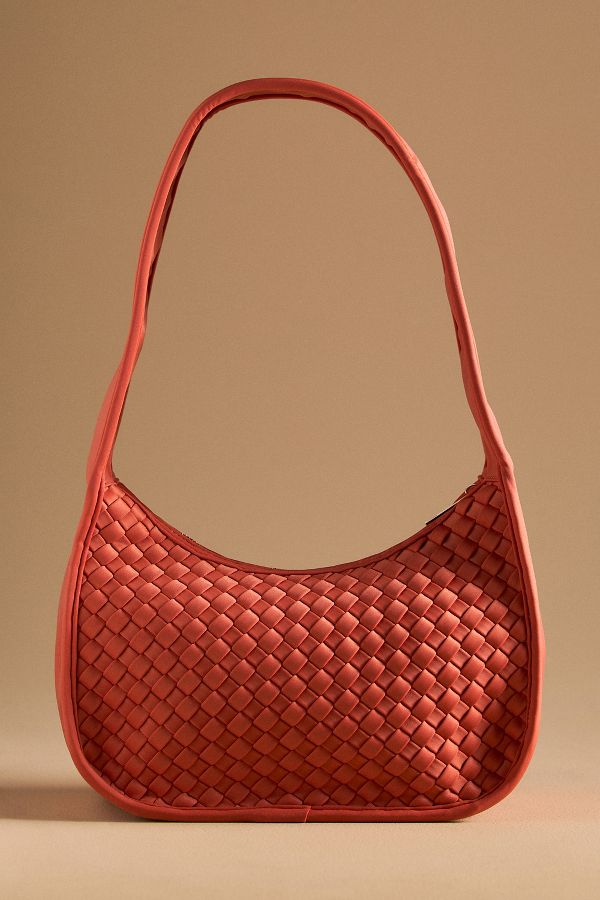 Slide View: 2: Woven Neoprene Shoulder Bag