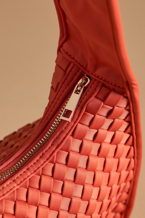 Slide View: 3: Woven Neoprene Shoulder Bag