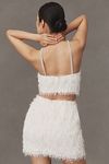 Thumbnail View 2: Tadashi Shoji Halter Pearl Beaded Shag Mini Skirt Set