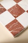 Thumbnail View 2: White & Rust Checkered Marble Cheese Board