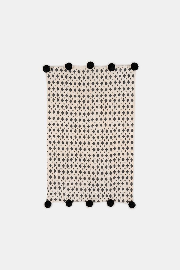 Slide View: 2: Charlie Sprout Diamonds Pom Pom Throw