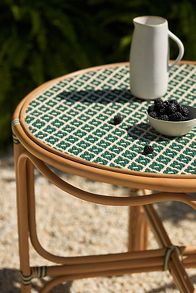 Slide View: 2: Coastal Indoor/Outdoor Rattan Bistro Table