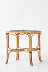 Slide View: 3: Coastal Indoor/Outdoor Rattan Bistro Table