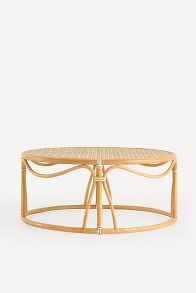 Slide View: 1: Coastal Indoor/Outdoor Rattan Coffee Table