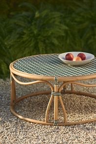 Slide View: 1: Coastal Indoor/Outdoor Rattan Coffee Table